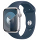 Apple Watch Series 9 45mm Silver Aluminum Case / Storm Blue Sport Band