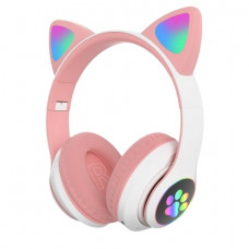 Беспроводные наушники с подсветкой Сat STN-28 Pink